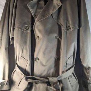 London Fog Towne Vintage Classic Double Breasted Trench Coat 50 Long (2XLT)